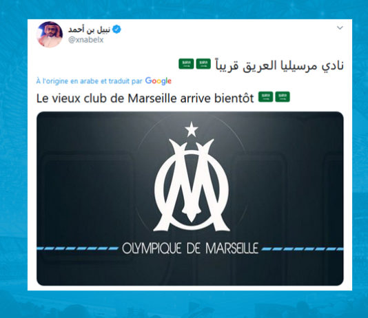 Vente OM : le tweet d’un Saoudien enflamme les réseaux Tweet saoudien