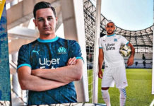 Thauvin et Payet avec les nouveaux maillots de l'OM