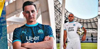 Thauvin et Payet avec les nouveaux maillots de l'OM