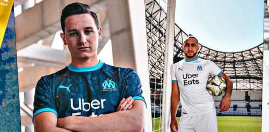 Thauvin et Payet avec les nouveaux maillots de l'OM