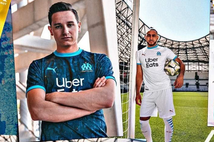 Thauvin et Payet avec les nouveaux maillots de l'OM