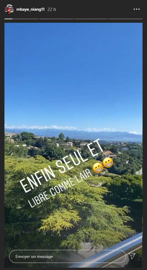 Le message de Niang sur Insta 1/2