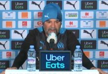 Sampaoli en conférence de presse à l'OM