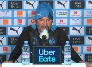 Sampaoli en conférence de presse à l'OM