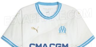 Le maillot domicile de l'OM pour la saison 2023-2024