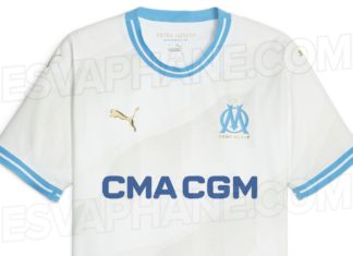 Le maillot domicile de l'OM pour la saison 2023-2024