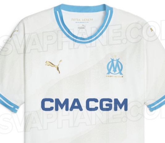 Le maillot domicile de l'OM pour la saison 2023-2024