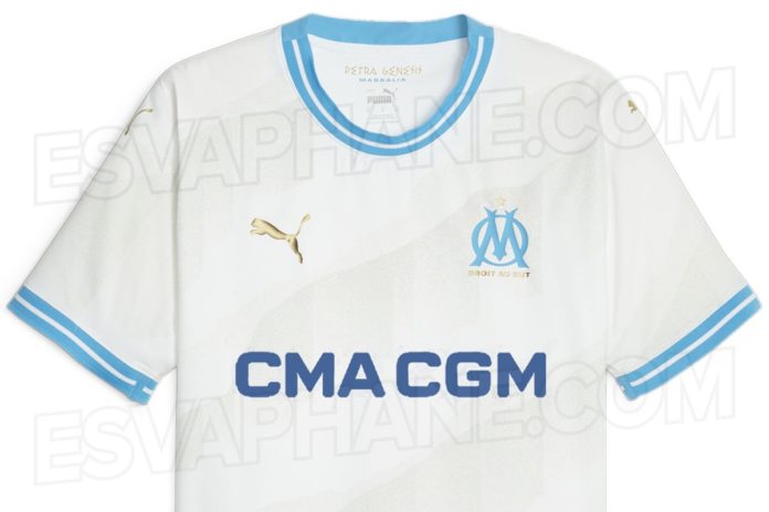 Le maillot domicile de l'OM pour la saison 2023-2024