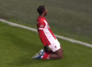 Mercato OM : le crack George Ilenikhena a failli signer à Marseille ! George Ilenikhena buteur face au Barça (capture écran Youtube)