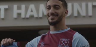 Saïd Benrahma à West Ham (capture écran Youtube)