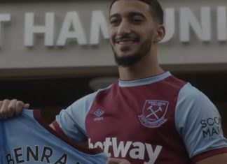 Saïd Benrahma à West Ham (capture écran Youtube)