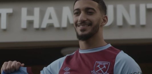 Saïd Benrahma à West Ham (capture écran Youtube)