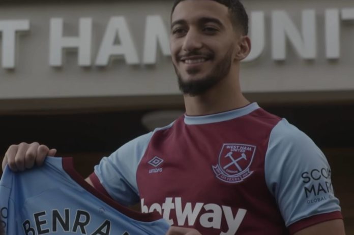 Saïd Benrahma à West Ham (capture écran Youtube)