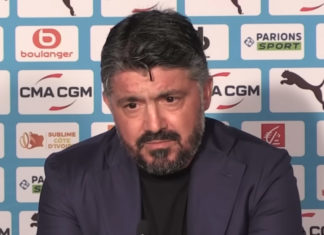 Gattuso en conférence de presse avec l'OM (capture écran Youtube)