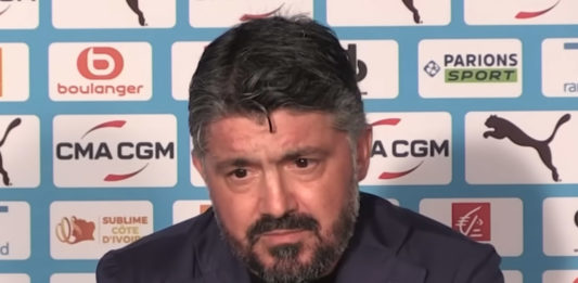 Gattuso en conférence de presse avec l'OM (capture écran Youtube)