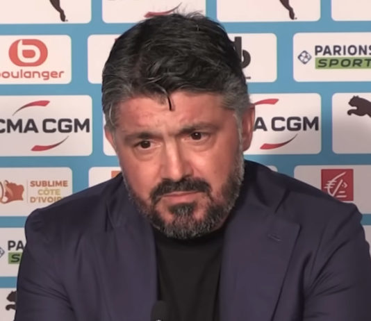 Gattuso en conférence de presse avec l'OM (capture écran Youtube)