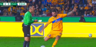 Gignac buteur au Mexique (capture écran Youtube)