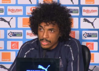 Luis Gustavo en conférence de presse avec l'OM (capture écran Youtube)