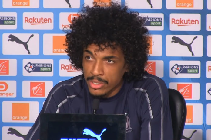 Luis Gustavo en conférence de presse avec l'OM (capture écran Youtube)