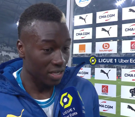 OM : Pape Gueye savoure son grand retour ! Pape Gueye après OM-OL (capture écran Prime Video)