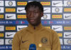 Lucien Agoumé en interview avec l'Inter Milan (capture écran Youtube)