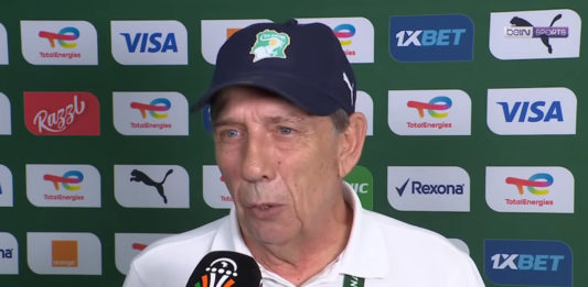 Jean-Louis Gasset avec la Côte d'Ivoire (capture écran Youtube)