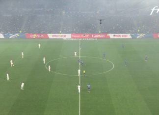 Amine Harit frappe sur la barre dès l'engagement de Lyon-OM (capture écran Free)