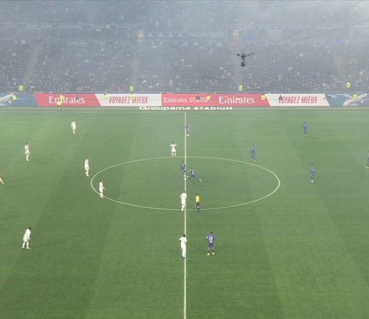 Amine Harit frappe sur la barre dès l'engagement de Lyon-OM (capture écran Free)