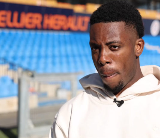 Mercato OM : Montpellier répond à la rumeur Wahi ! Elye Wahi lors d'une interview avec Téléfoot (capture écran)