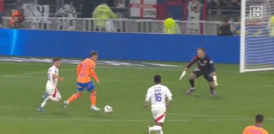 OL-OM : le but égalisateur de Lirola en vidéo Lirola buteur lors de OL-OM (capture écran DAZN)