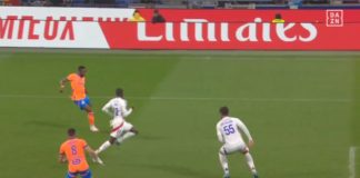 Le but d'Ulisses Garcia lors de OL-OM (capture écran DAZN)