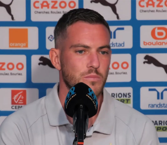 Veretout lors de sa présentation à l'OM en 2022