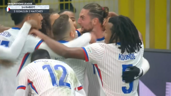 Rabiot buteur lors de Italie-France (1-3)