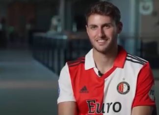 Santiago Gimenez, attaquant mexicain du Feyenoord Rotterdam
