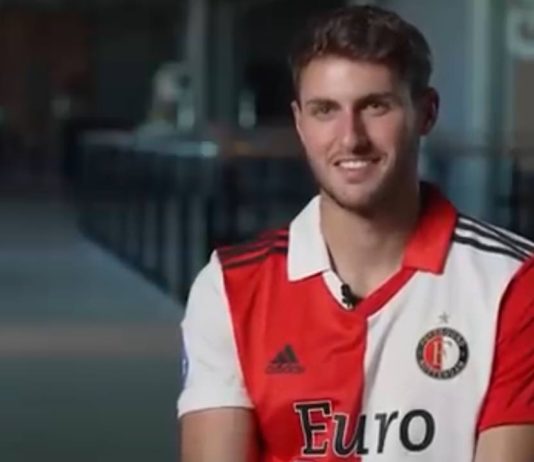 Santiago Gimenez, attaquant mexicain du Feyenoord Rotterdam