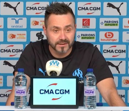 De Zerbi en conférence de presse avant OM-Strasbourg