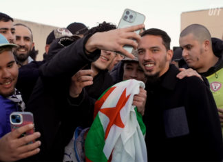 Bennacer lors de son arrivée à Marseille