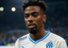 Angel Gomes sous le maillot de l'OM (image générée par IA)