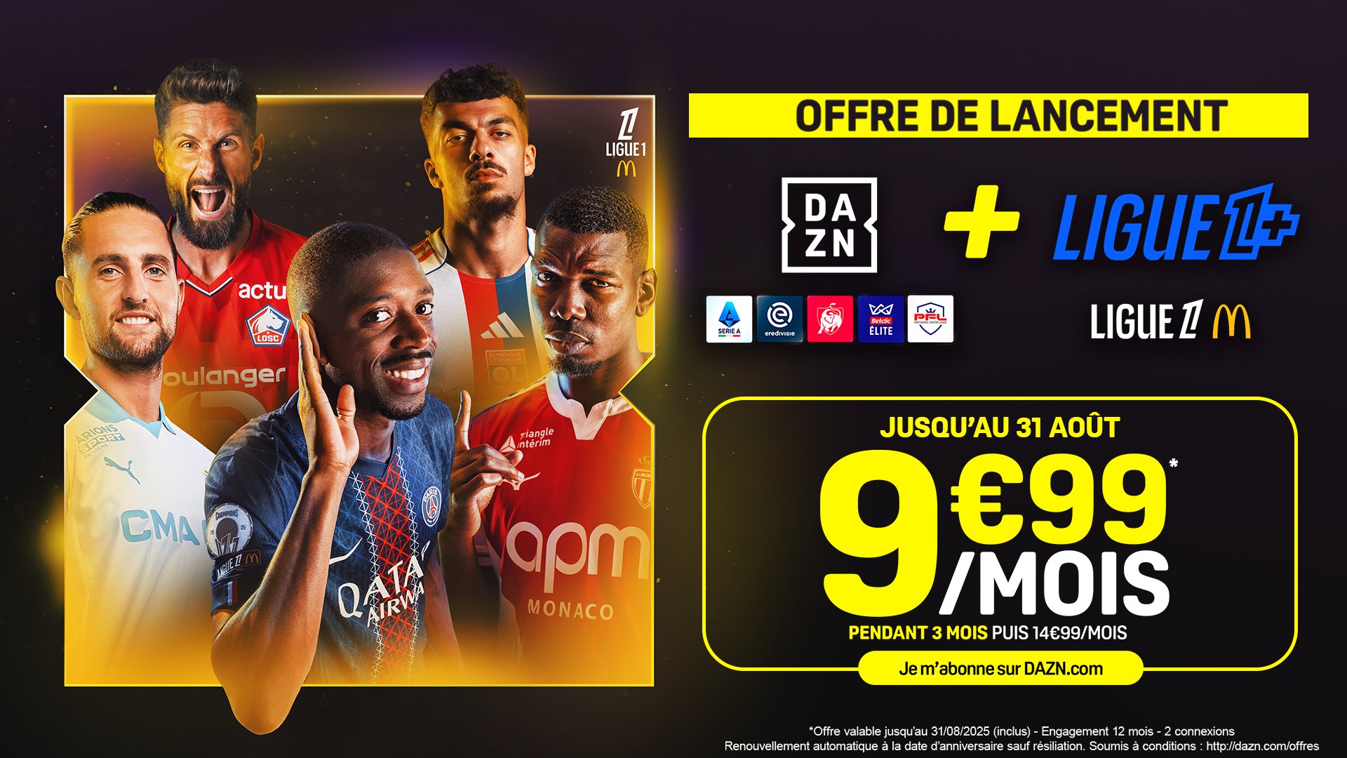 La Ligue 1 disponible encore su DAZN