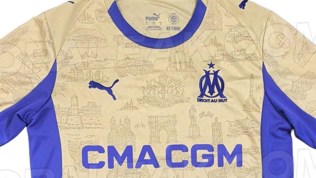 Flocage officiel maillot OM 97/98 home 18 Echouafni Ligue 1 France monblason