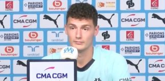 Pavard lors de sa présentation à l'OM