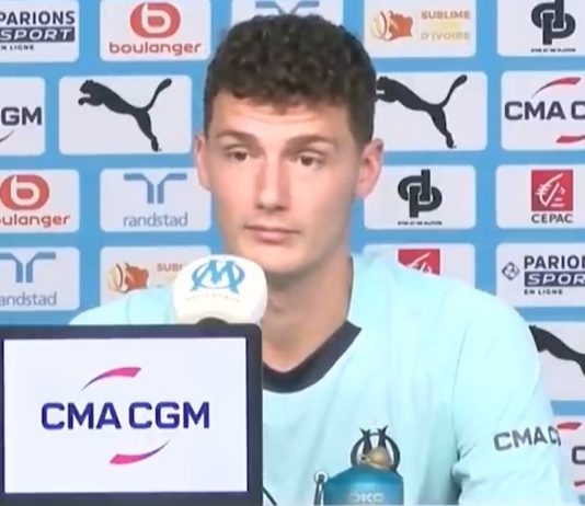 Pavard lors de sa présentation à l'OM
