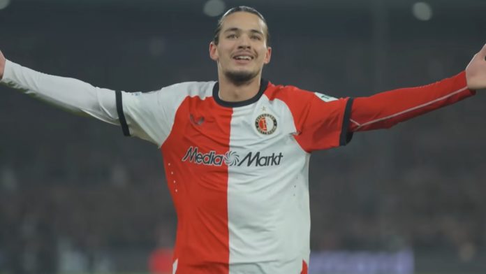 moussa-feyenoord Anis Hadj Moussa célèbre un but avec Feyenoord