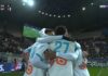 Paris FC-OM (2-2) : le résumé vidéo et les buts La joie des Marseillais après le but d'Aubameyang lors de Paris FC-OM