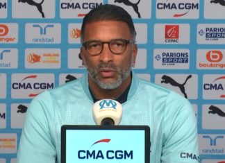 Brest-OM : le premier groupe de Beye avec seulement 2 absents Habib Beye lors de sa présentation à l'OM