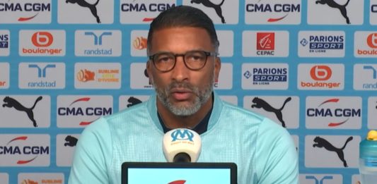 Brest-OM : le premier groupe de Beye avec seulement 2 absents Habib Beye lors de sa présentation à l'OM