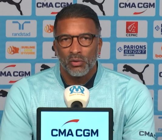 Brest-OM : la première compo de Beye avec une surprise ! Habib Beye lors de sa présentation à l'OM