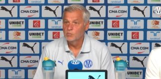 Bruno Genesio lors de sa conférence de presse de présentation à l'OM