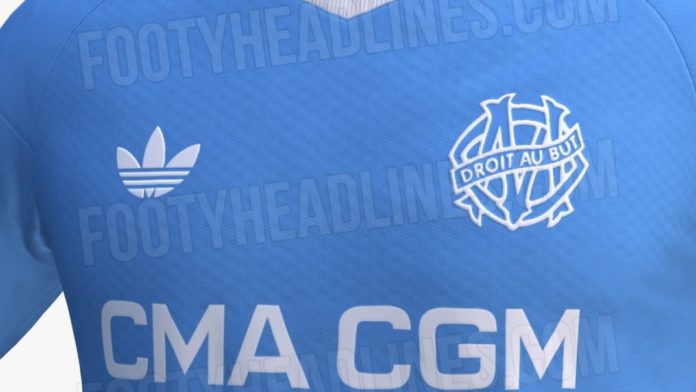 Le maillot extérieur adidas de l'OM pour la saison 2027/2028 selon FootyHealdines